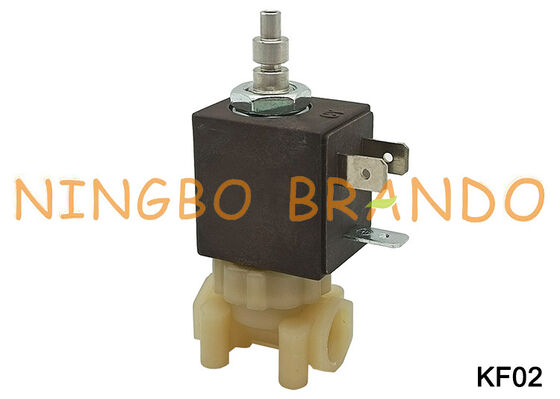 Válvula Solenoide de plástico KF02 para cafetera Espresso segura de grado alimenticio NC de 3 vías de 1/8 pulgadas