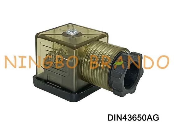 DIN43650A Conector de bobina de válvula solenoide 18 mm MPM Nylon marrón DIN 43650 tipo A