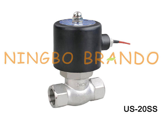 Válvula Solenoide de vapor de acero inoxidable de 3/4'' tipo UNI-D US-20 24VDC 220VAC