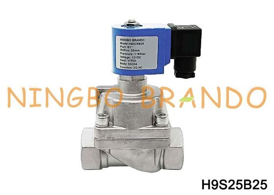 Válvula Solenoide de acero inoxidable para agua y aire, alta presión, DN25, 1 '', 100 bar, 24V, 220V
