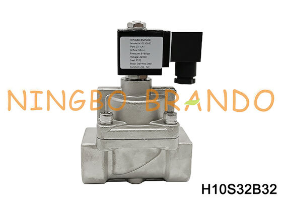 DN32 1-1/4'' 6 a 80 bar Válvula Solenoide de Acero Inoxidable de Alta Presión 24V 220V