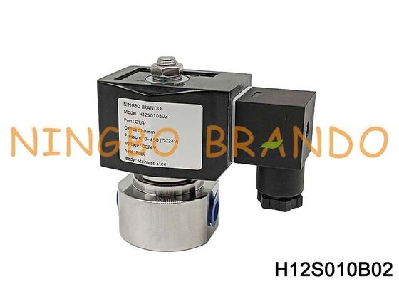 Válvula Solenoide de acero inoxidable de alta presión, 500 bar, 1/4 pulgadas, 220V, 110V, 24V, 12V