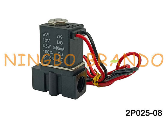 2P025-08 Válvula solenoide normalmente cerrada de 2 vías de 1/4 '' Válvula de acción directa de 2,5 mm
