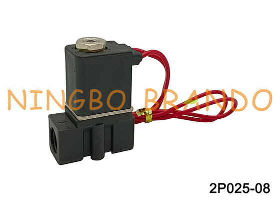Válvula solenoide neumática de plástico de acción directa AC220V 2P025-08 1/4'' 2/2