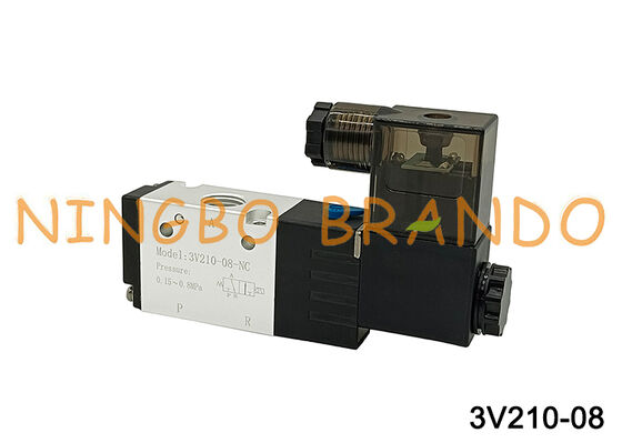 Válvula solenoide neumática 3V210-08 Válvula de control de aire de 3/2 vías 220V 24V