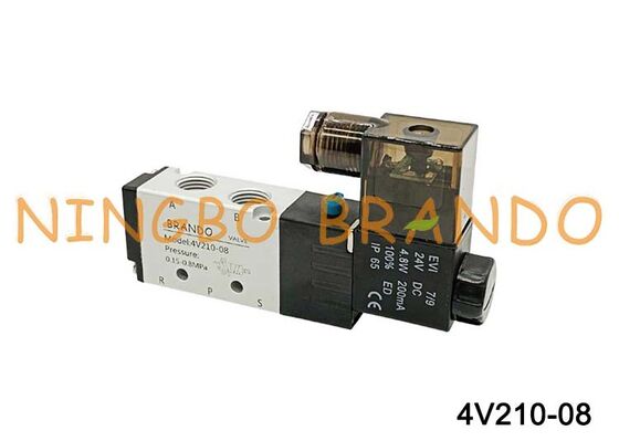 Válvula solenoide neumática Airtac tipo 4V210-08 de 5/2 vías