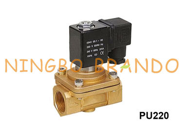Tipo válvula electromagnética de cobre amarillo del chacó para el agua 1/8