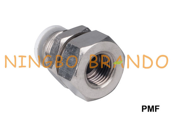 Colocaciones neumáticas rectas femeninas del allanamiento del tabique hermético de PMF 1/8