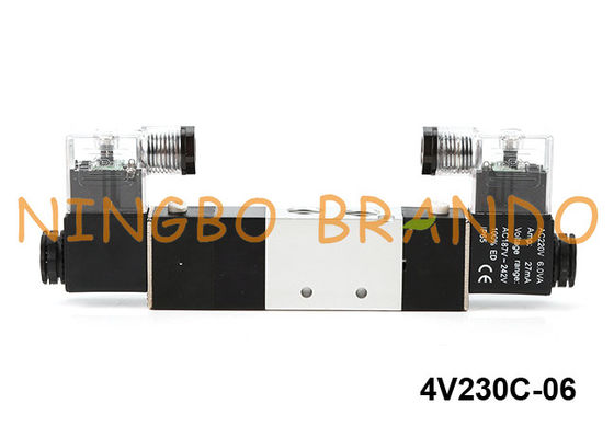 Tipo posición neumática 24V 220V de 4V230C-06 Airtac de la manera 3 de la válvula electromagnética 5