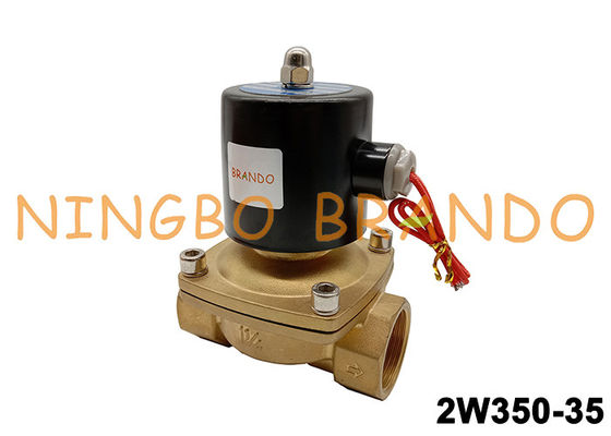 CA de cobre amarillo agua-aire de la válvula electromagnética 2W350-35-240V de 240V 1-1/4”